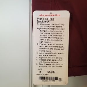 Lululemon Plank to Pike Mockneck